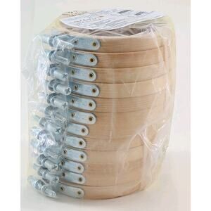 12PCS 3" Bamboo Embroidery Hoops Wooden Round